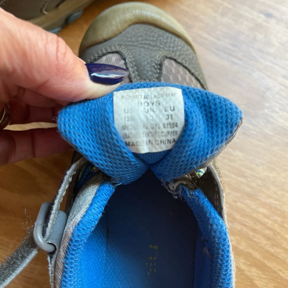 Merrell Chameleon 7 Access Low Waterproof Boys Hiking Shoes Grey Blue 13M